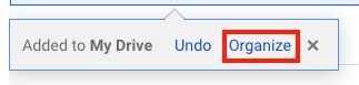 Google Drive Move Shared File to My Drive Organize