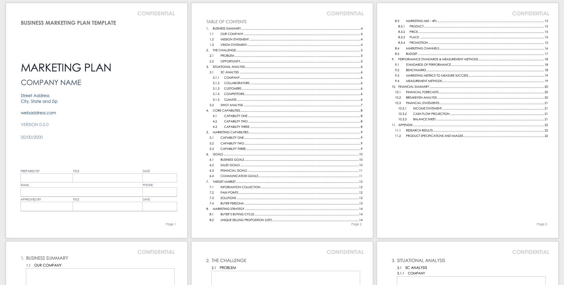 Business Marketing Plan Template