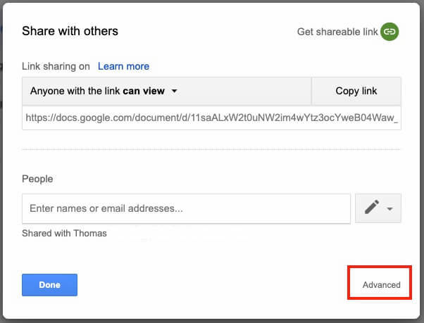 Google Drive Share Link Advanced 