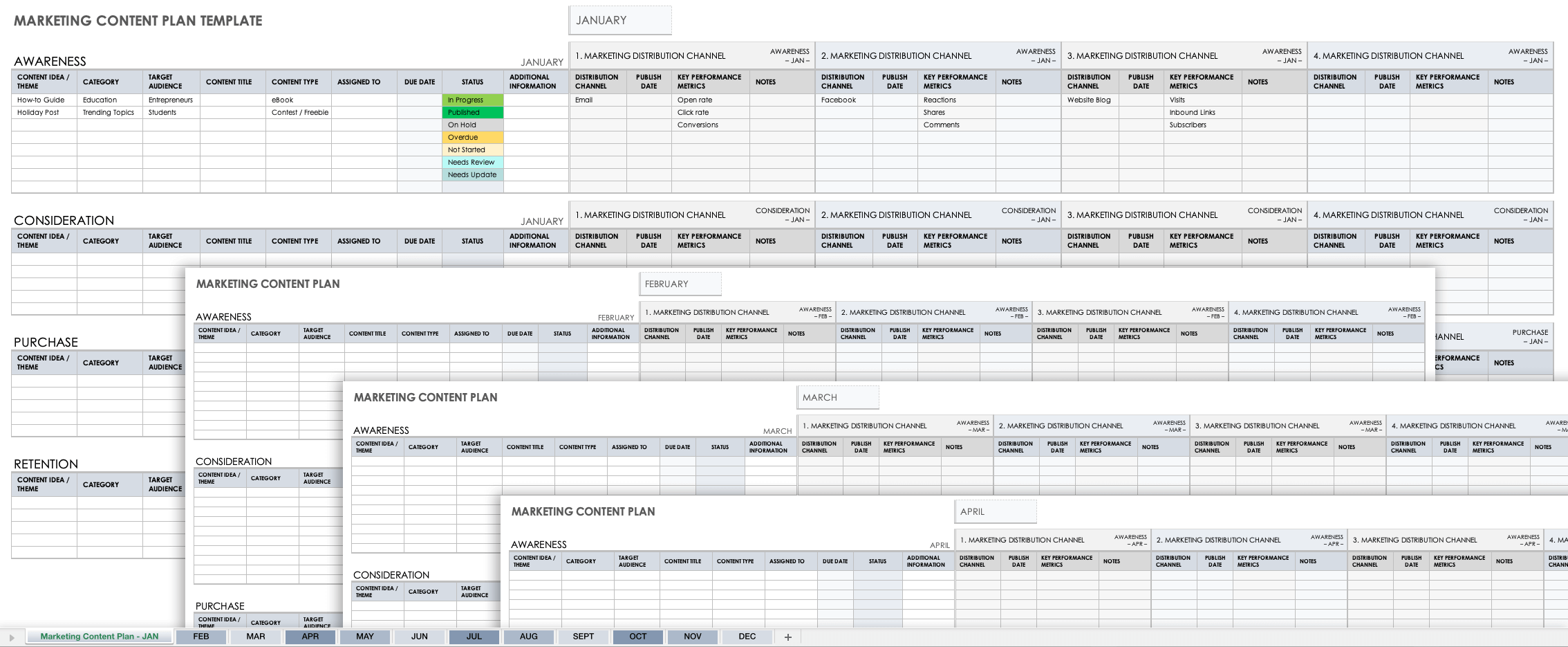 Marketing Content Plan Template