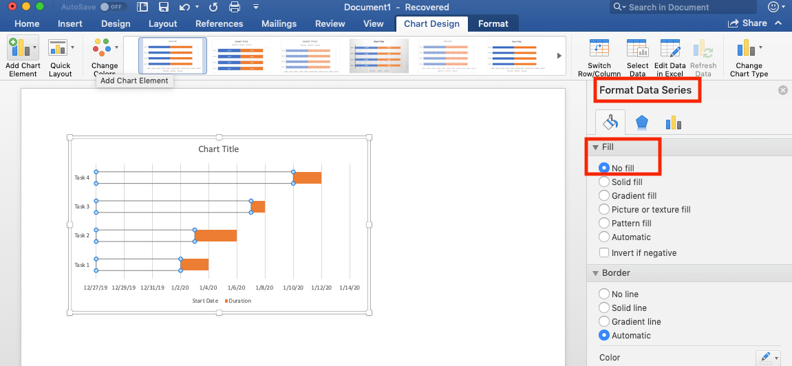 No Fill Chart