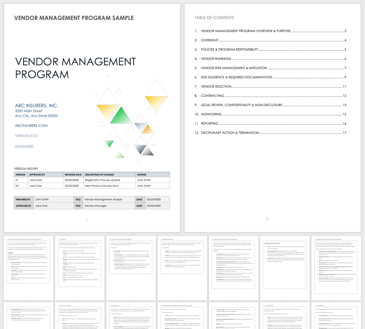 Vendor Management Program Sample 