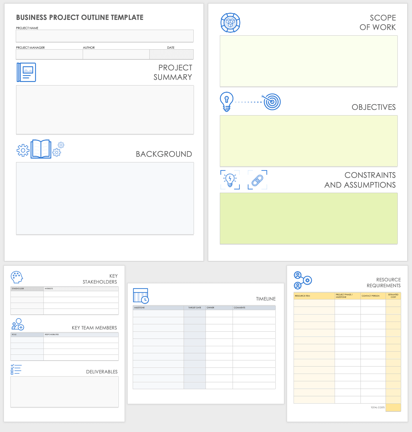 Business Project Outline Template