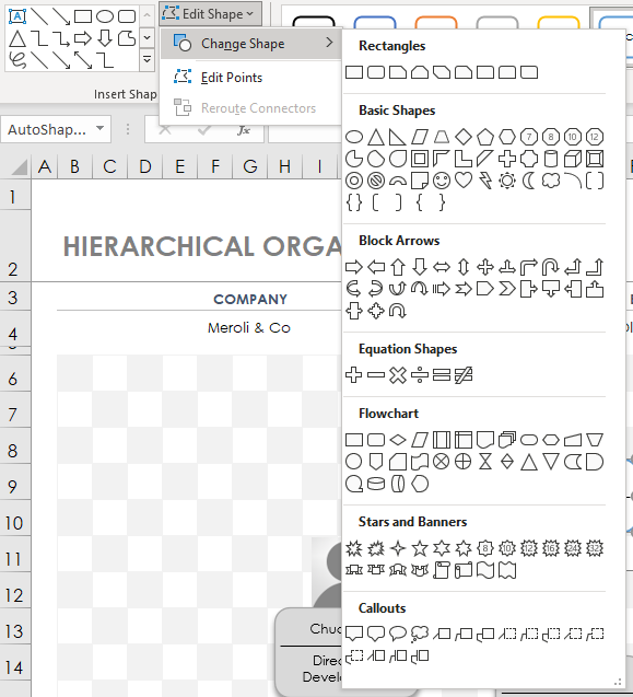 Org Chart Change Shape