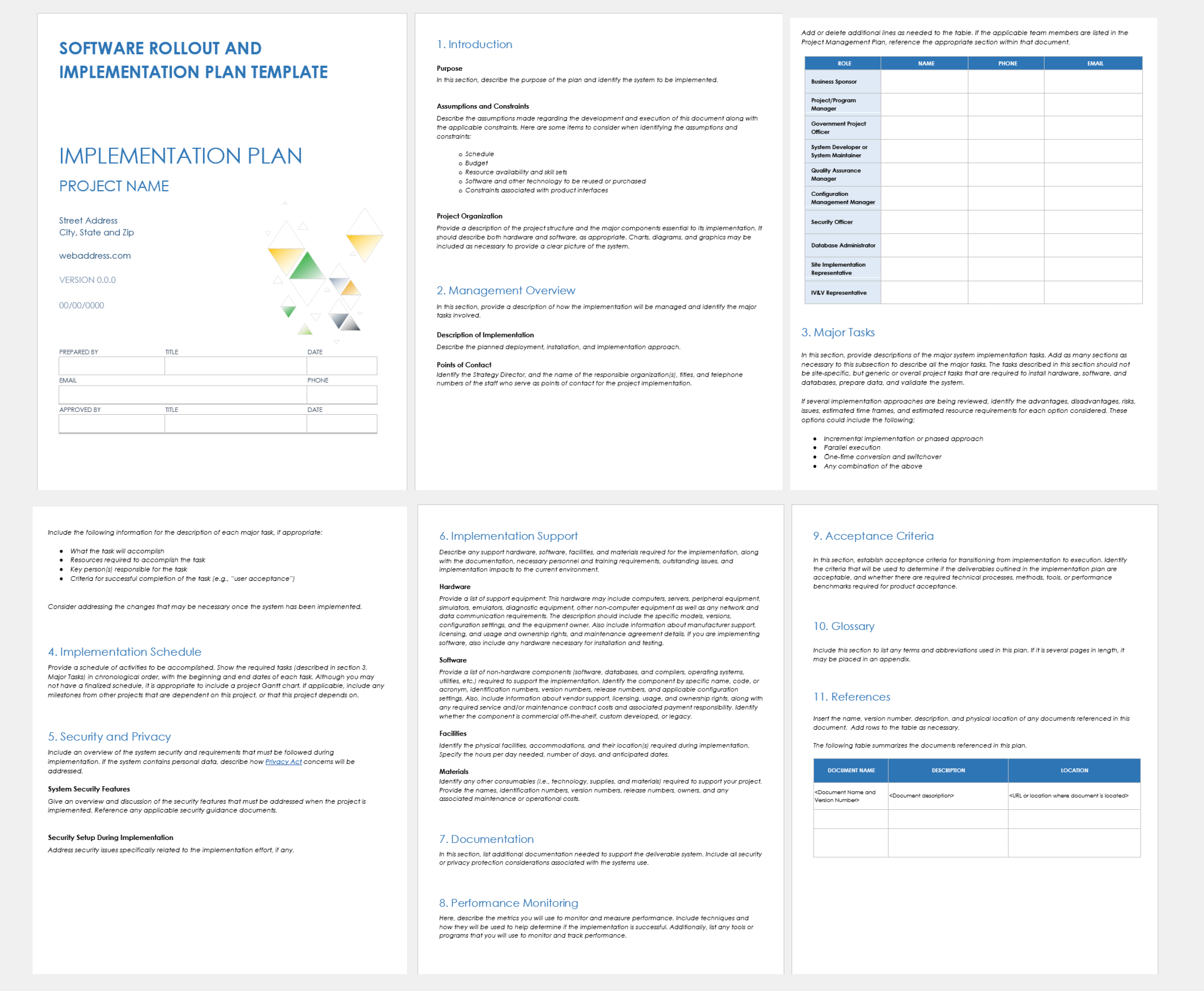 Software Rollout and Implementation Plan Template