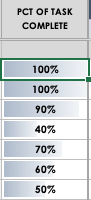 Roadmap Add Percentage Complete