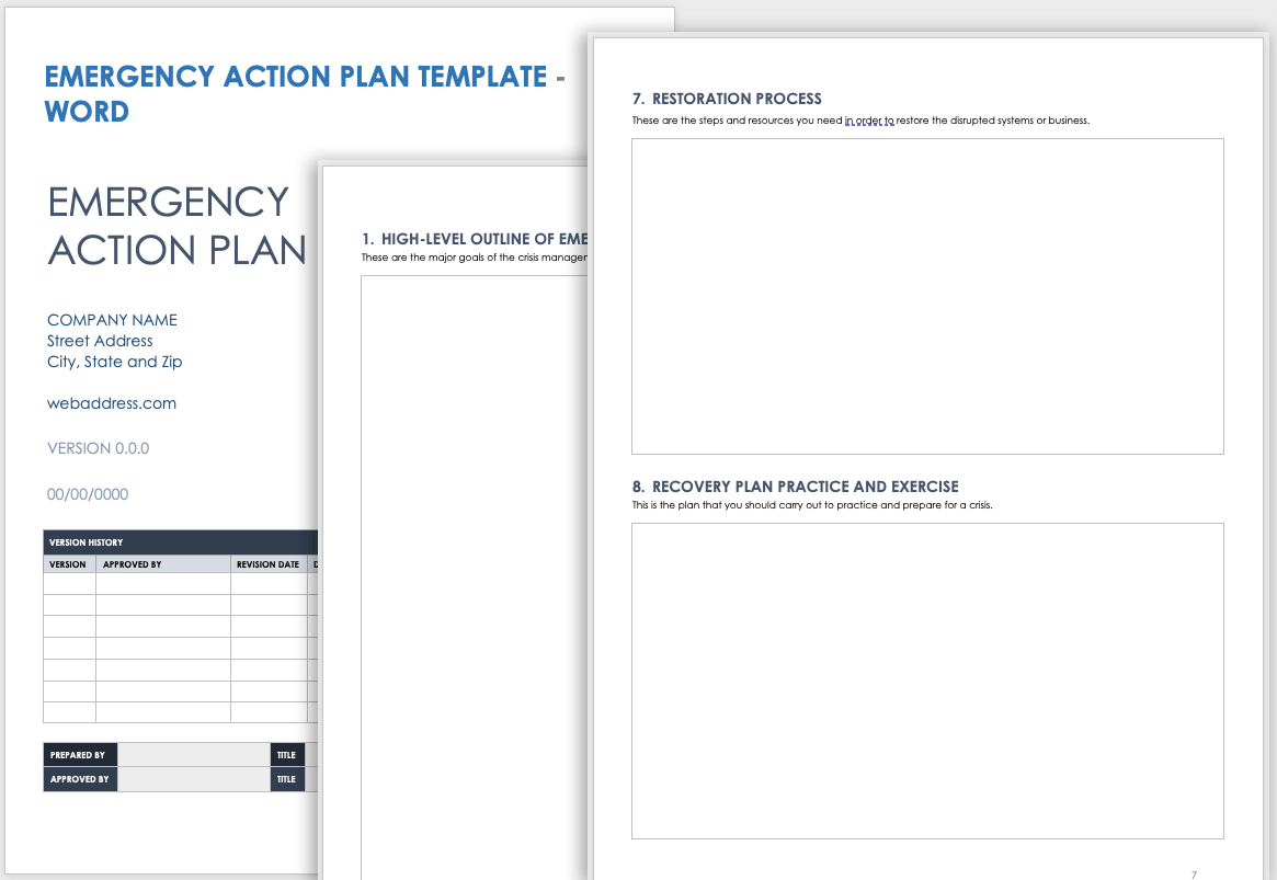 Emergency Action Plan Template