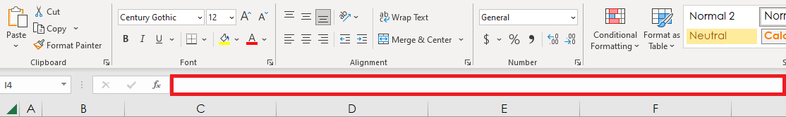 schedule formula bar