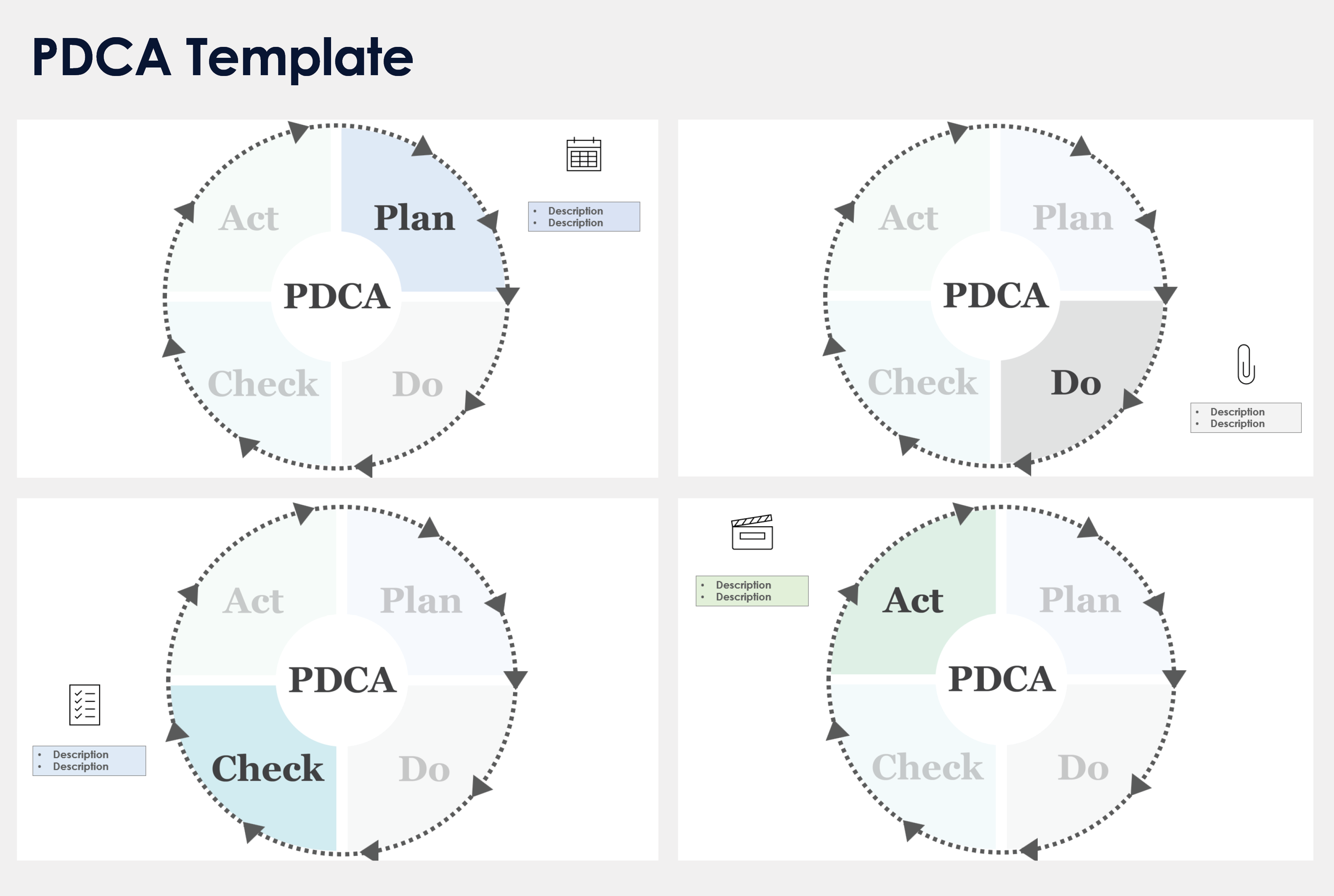 PDCA Template Powerpoint