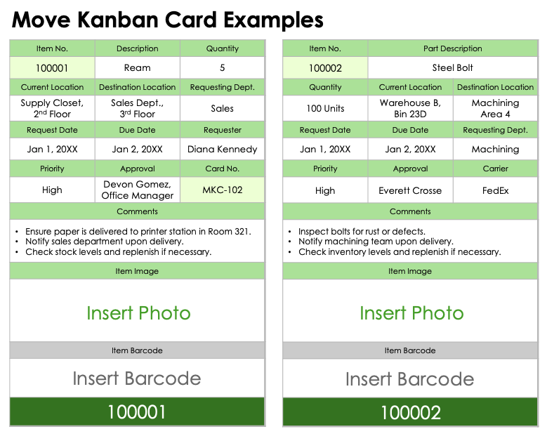 Move Kanban Card Example