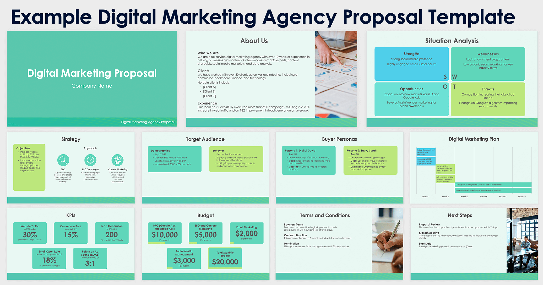 Digital Marketing Agency Proposal Template Example