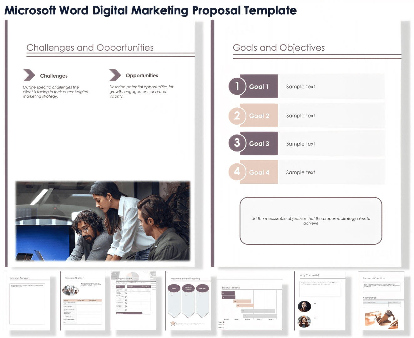 Microsoft Word Digital Marketing Proposal Template