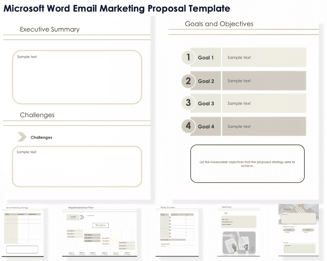 Microsoft Word Email Marketing Proposal Template