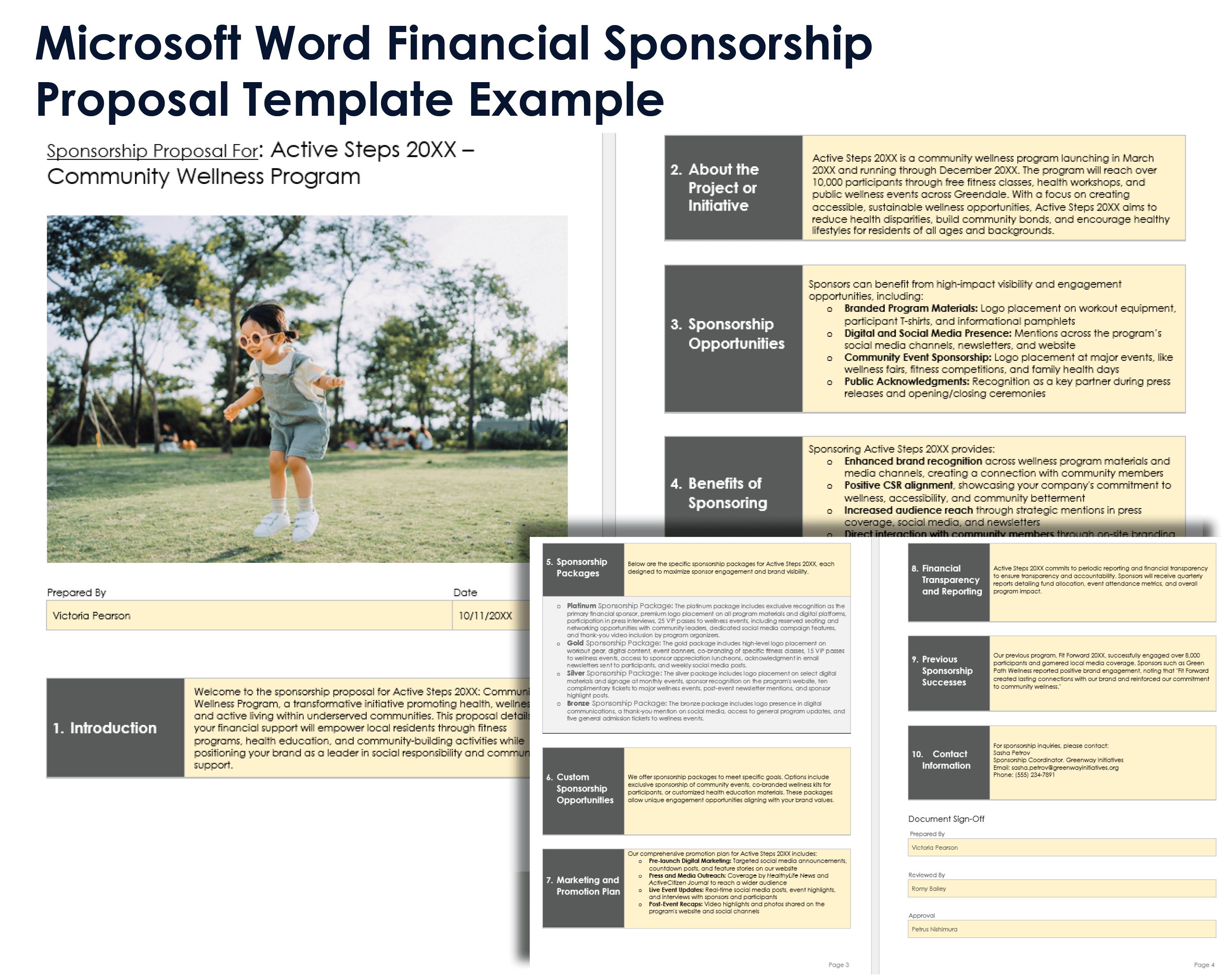 Microsoft Word Financial Sponsorship Proposal Template