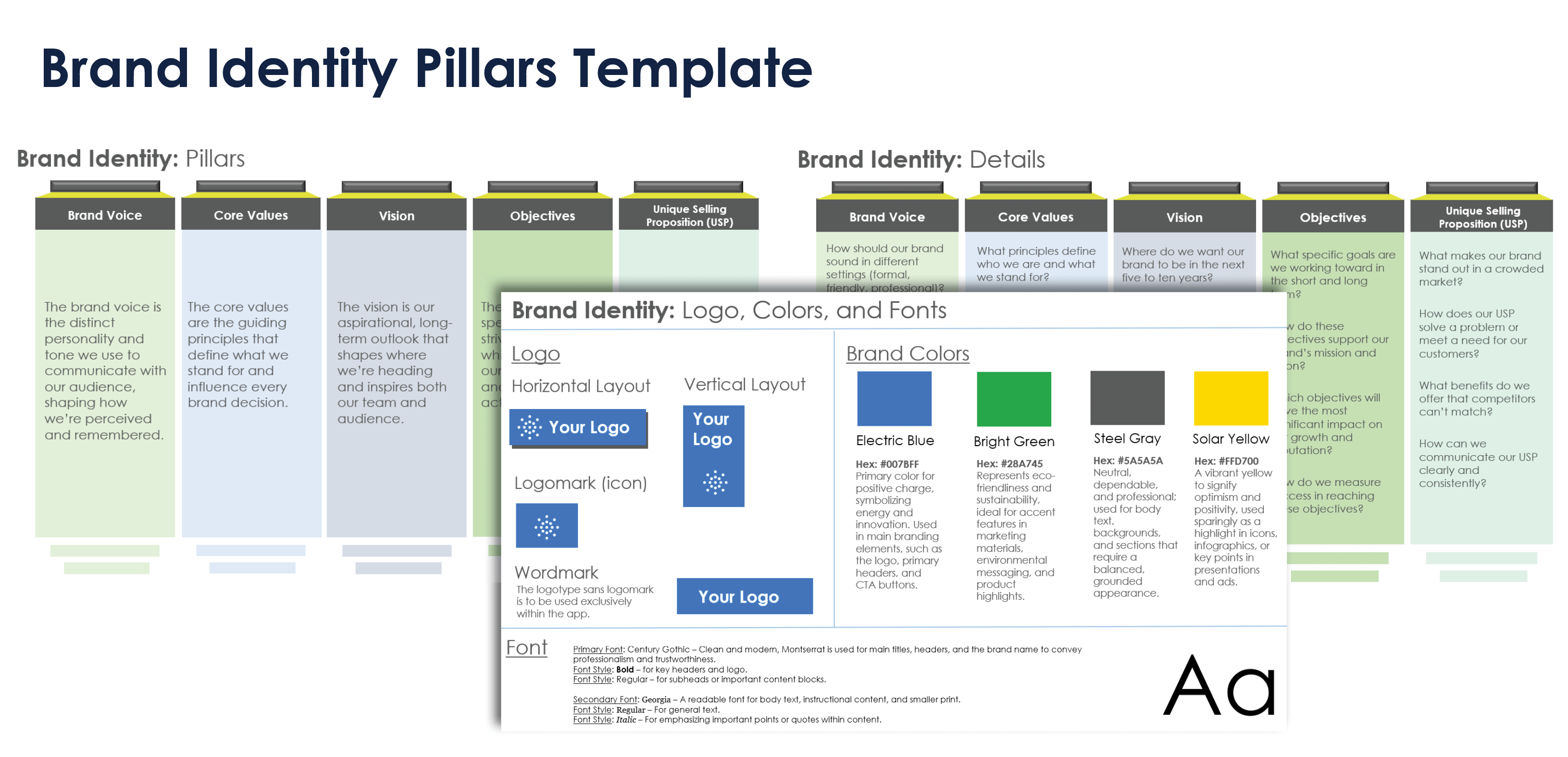 Brand Identity Pillars Template