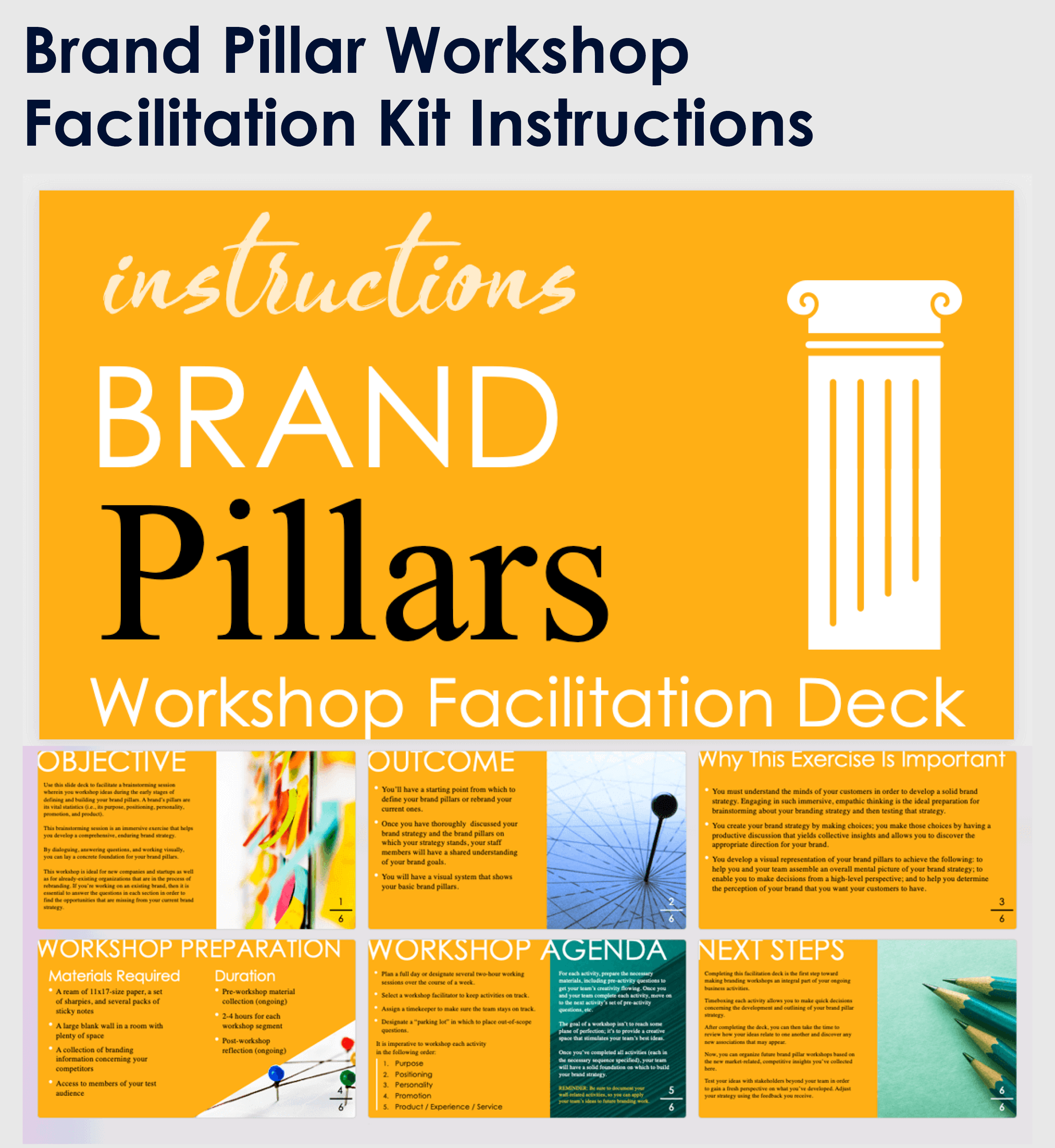 Brand Pillars Workshop Facilitation Kit