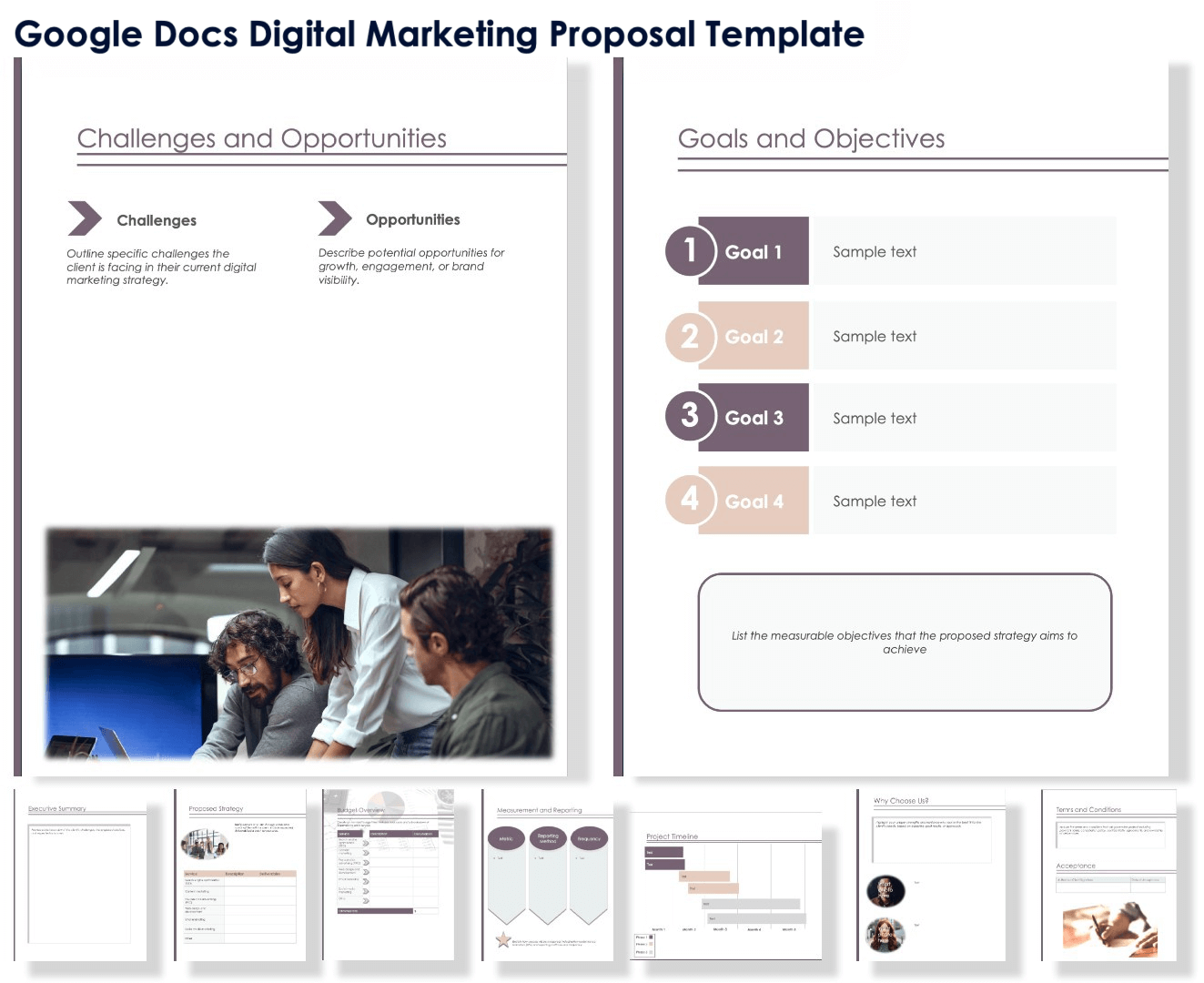 Google Docs Digital Marketing Proposal Template