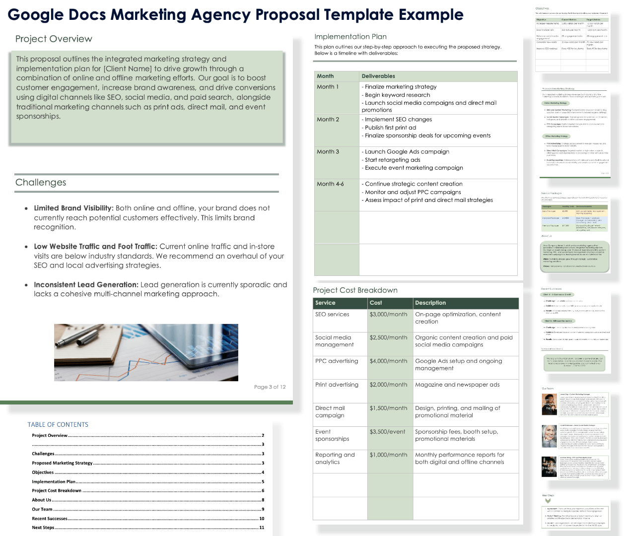 Google Docs Marketing Agency Proposal Template