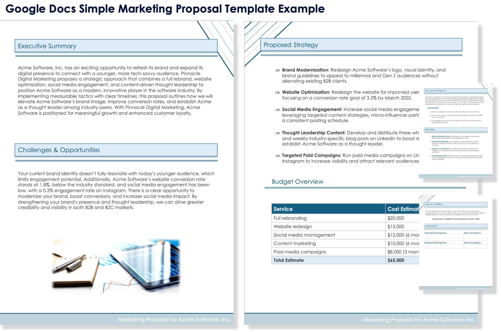 Google Docs Simple Marketing Proposal Template