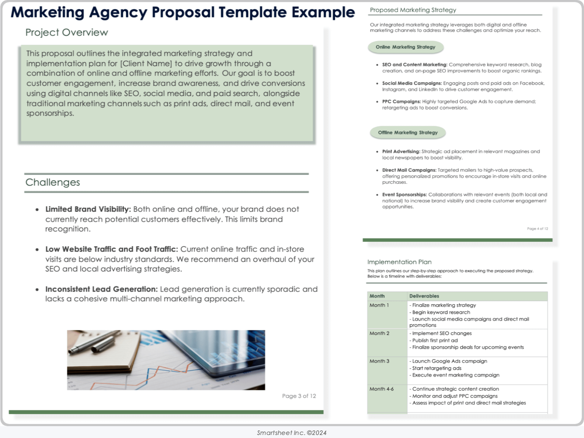 Marketing Agency Proposal Template Example