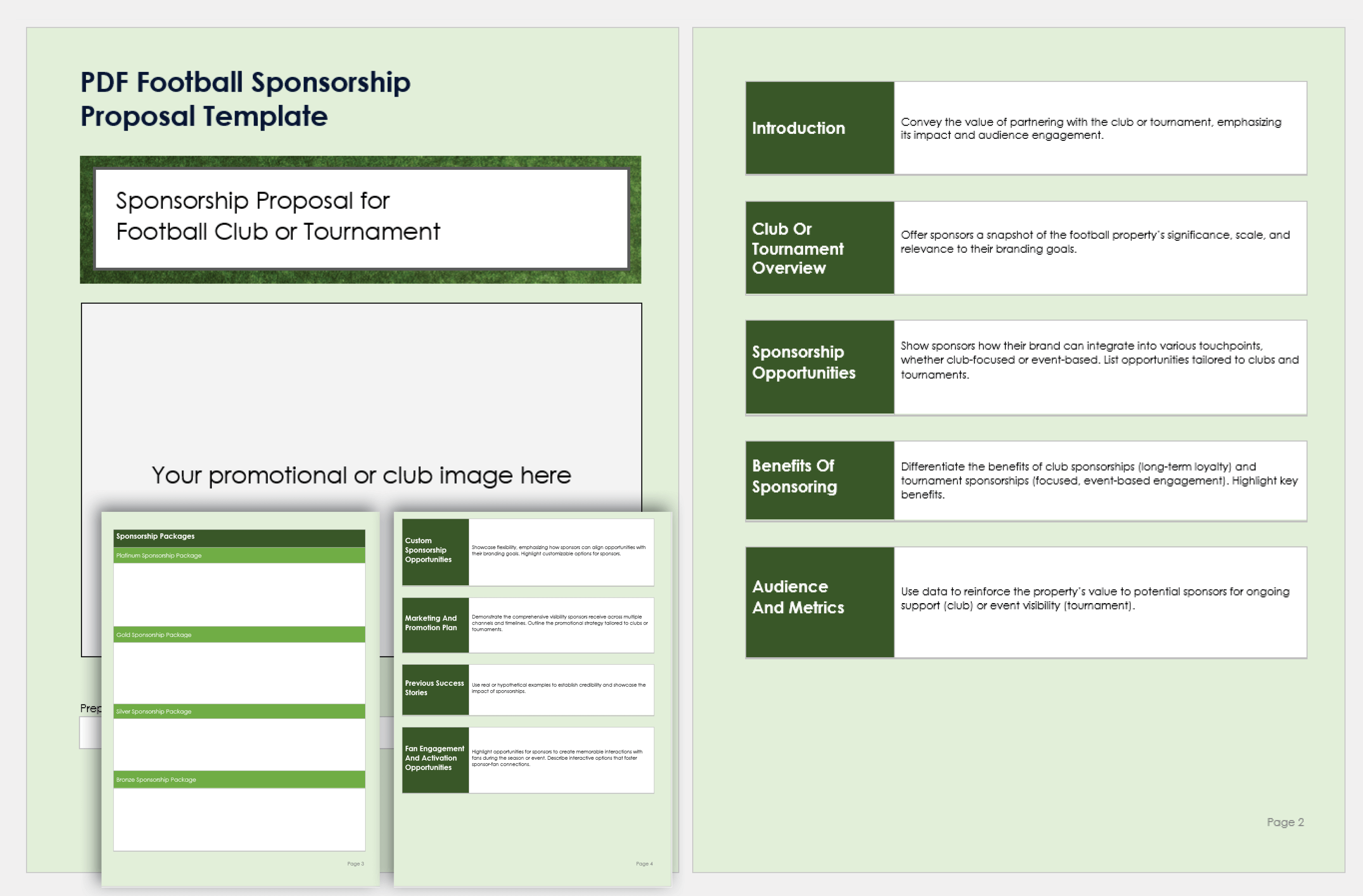 PDF Football Sponsorship Proposal Template