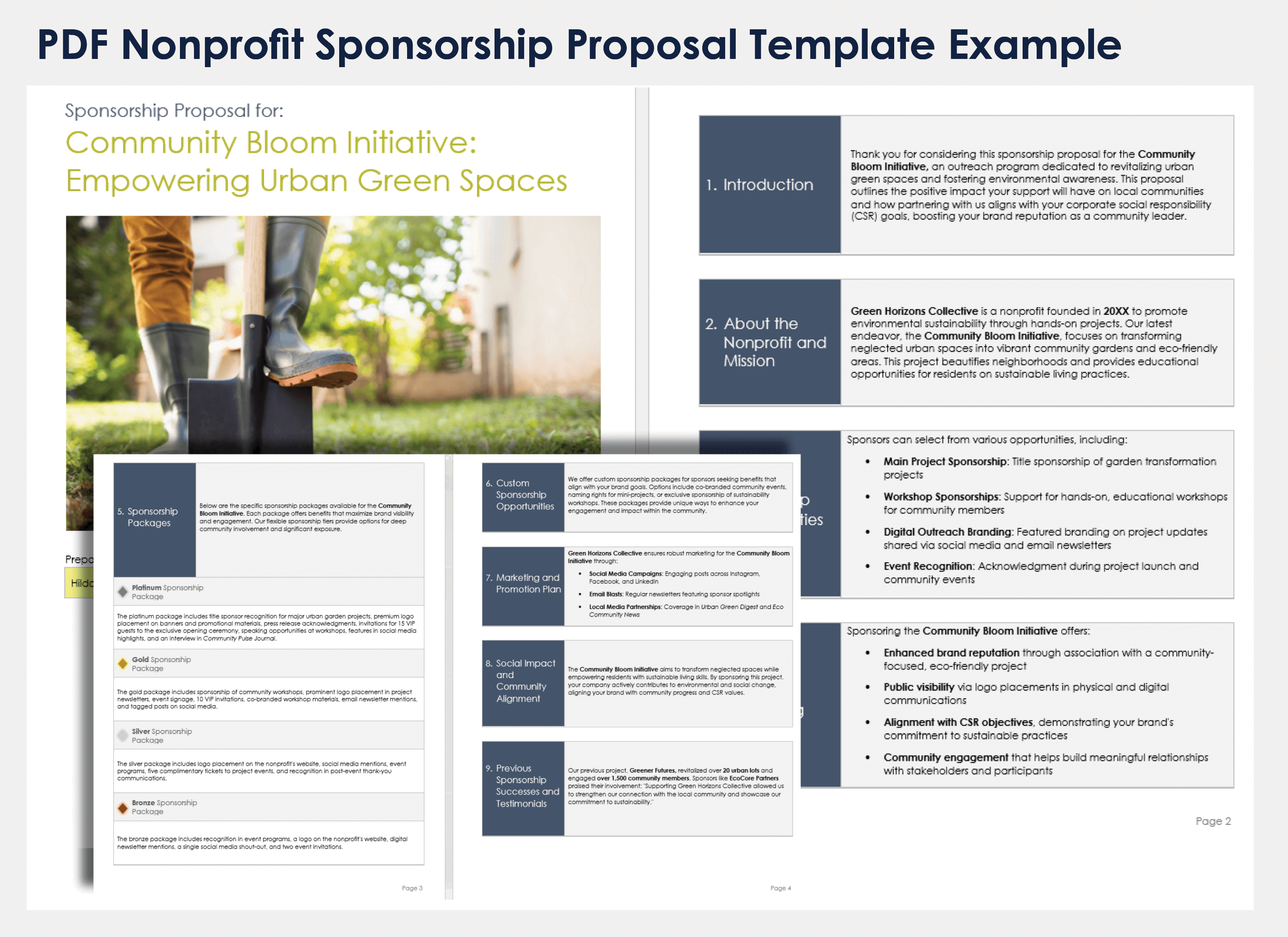 PDF Nonprofit Sponsorship Proposal Template Example