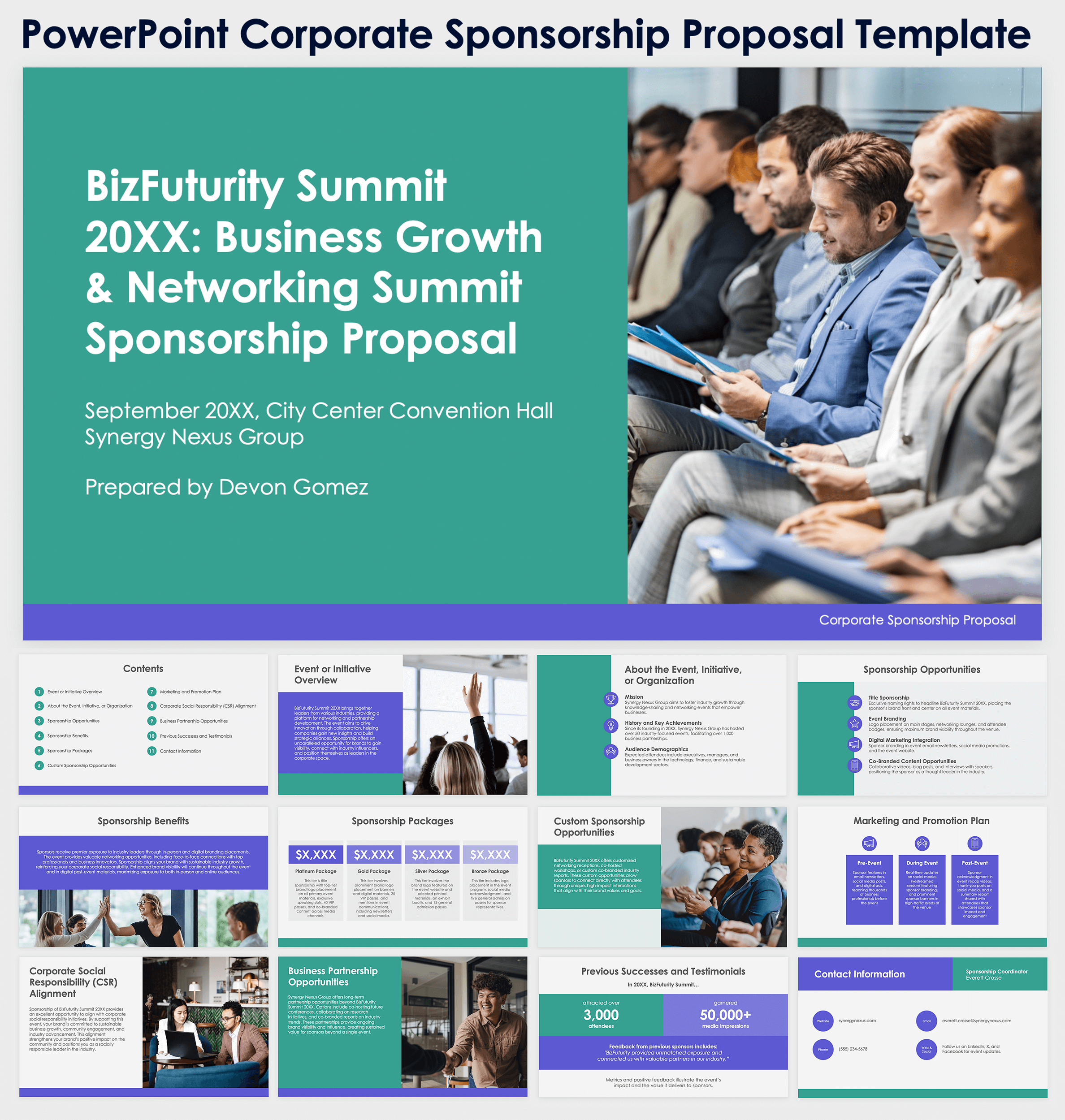 PowerPoint Corporate Sponsorship Proposal Template