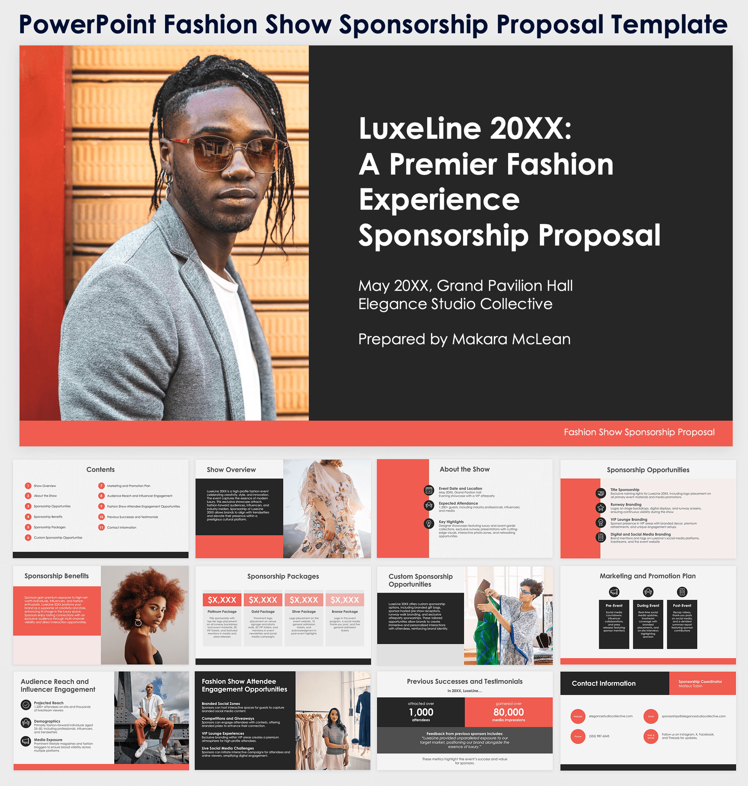 PowerPoint Fashion Show Sponsorship Proposal Template