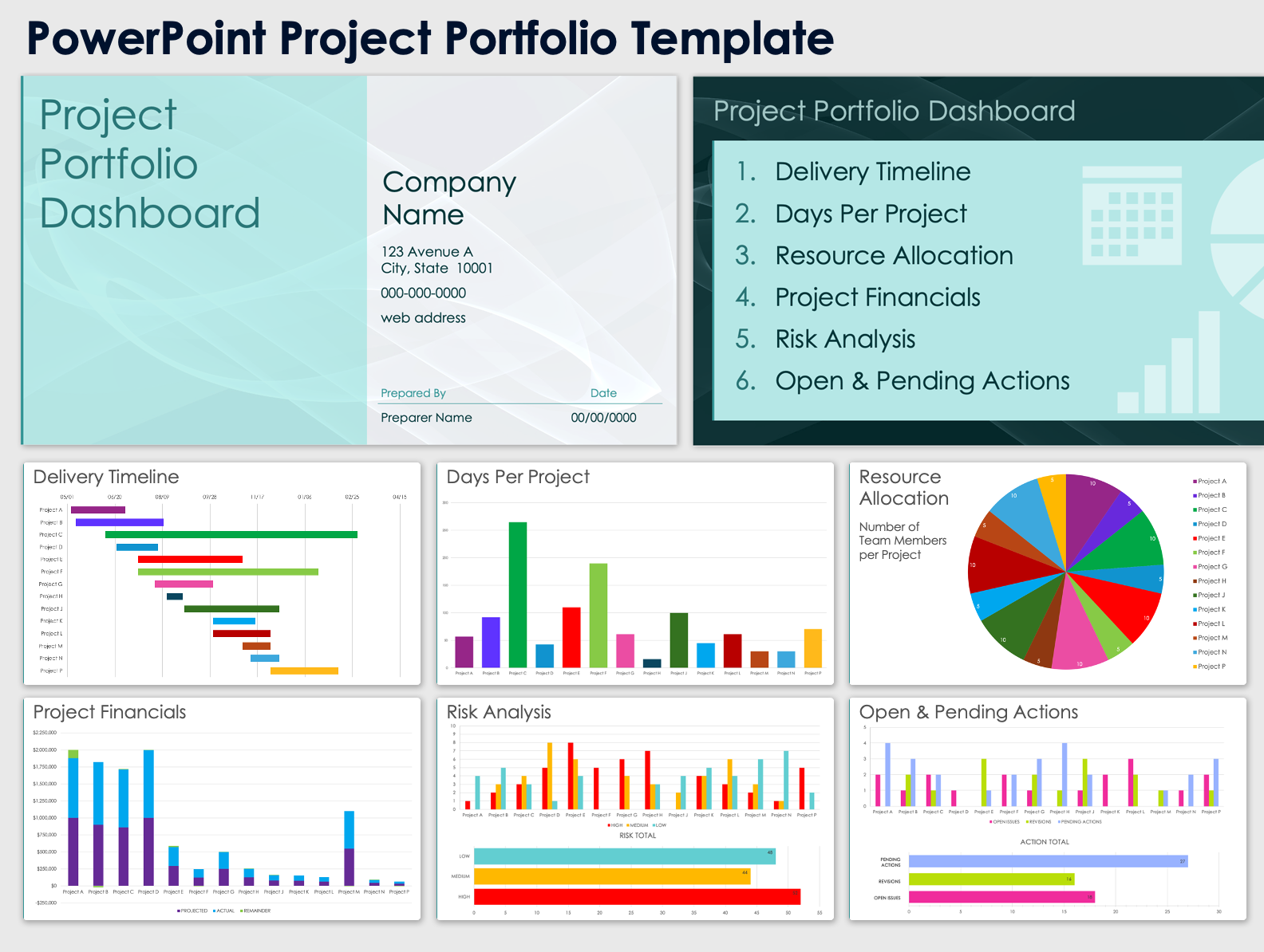 PowerPoint Project Portfolio Template