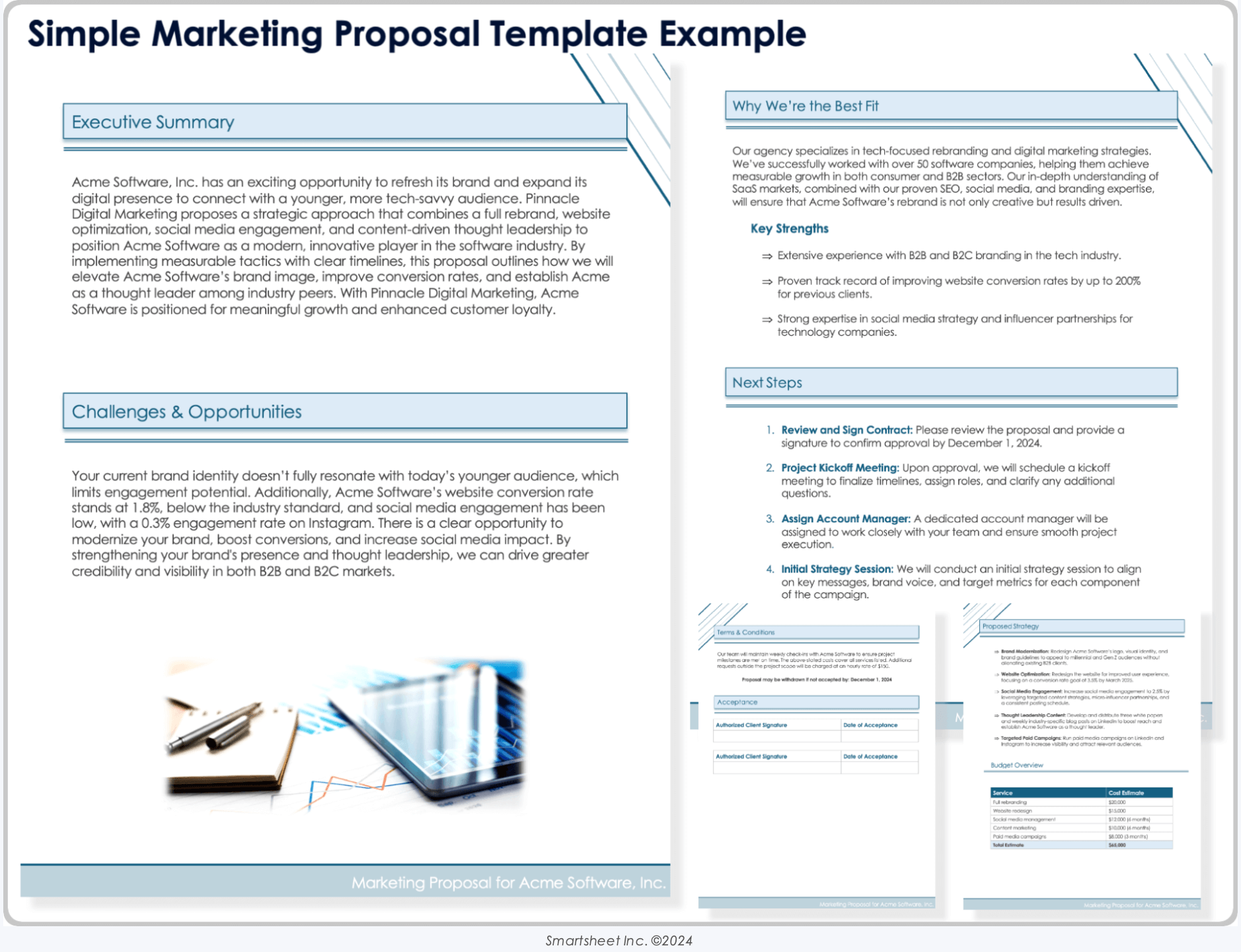 Simple Marketing Proposal Template Example