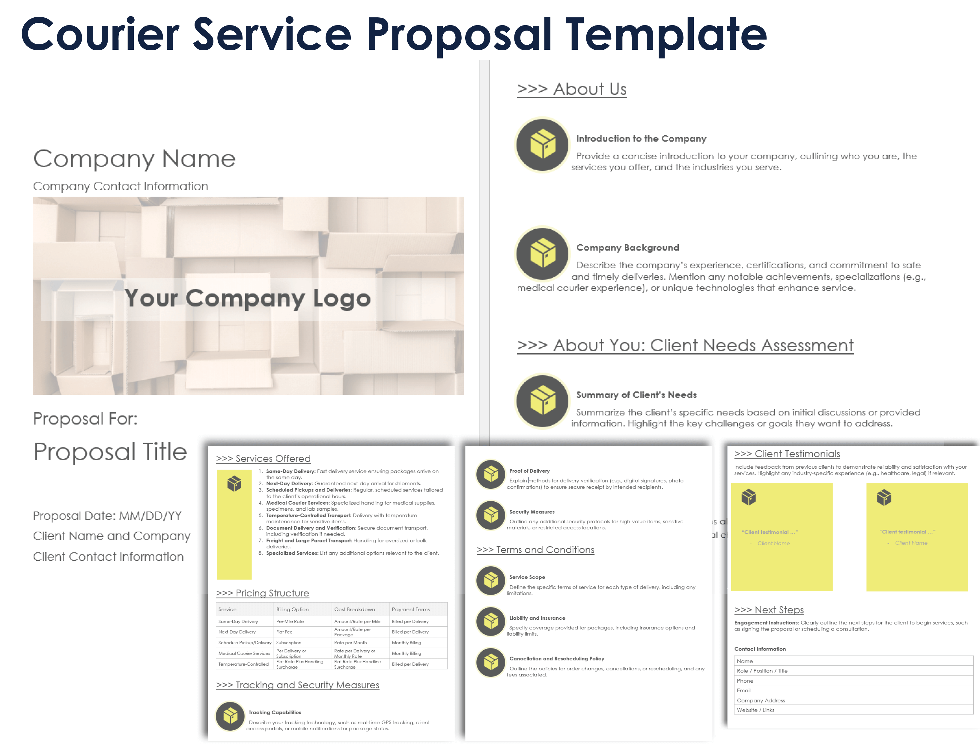 Courier Service Proposal Template