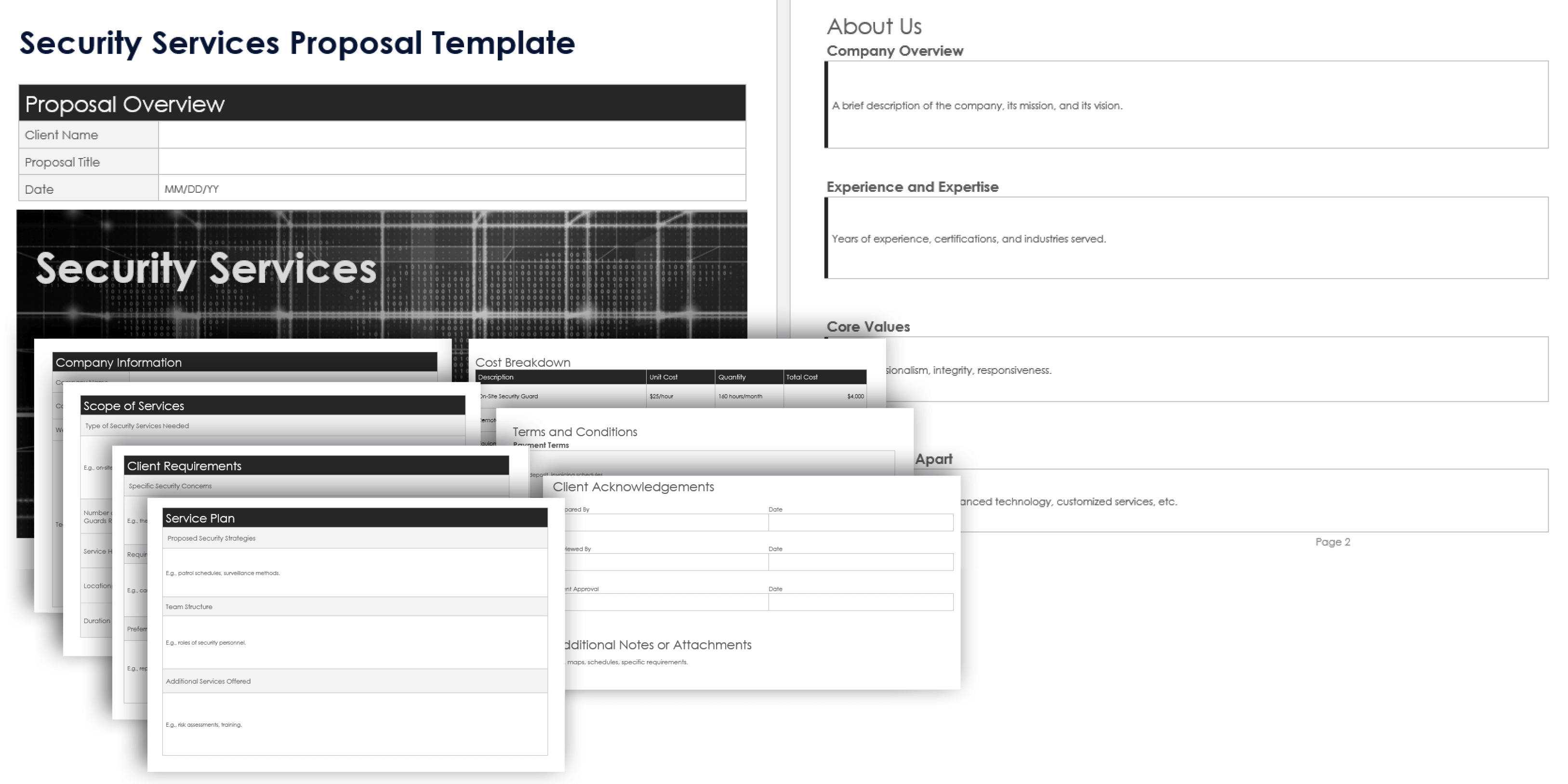 Security Services Proposal Template