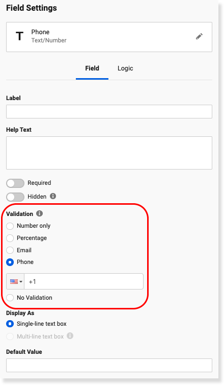 Form Validation - Form Builder