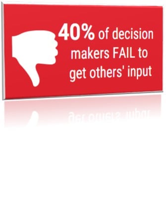 40 decision makers fail to get input