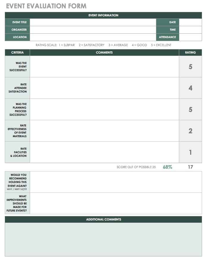 Event Evaluation Form