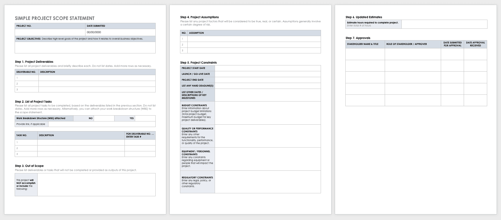 Simple Project Scope Statement