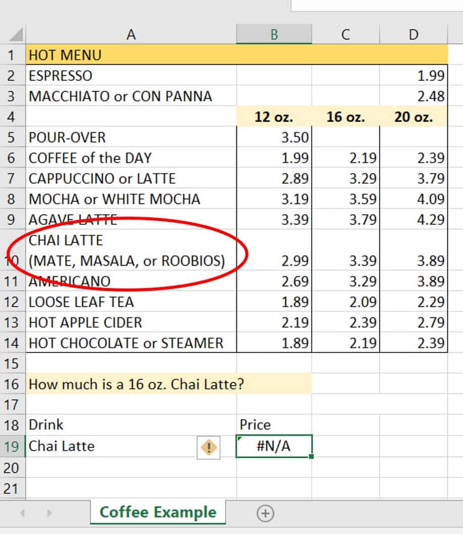 VLOKUP Excel error 