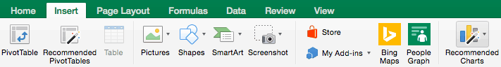 Types of charts and graphs in Excel 