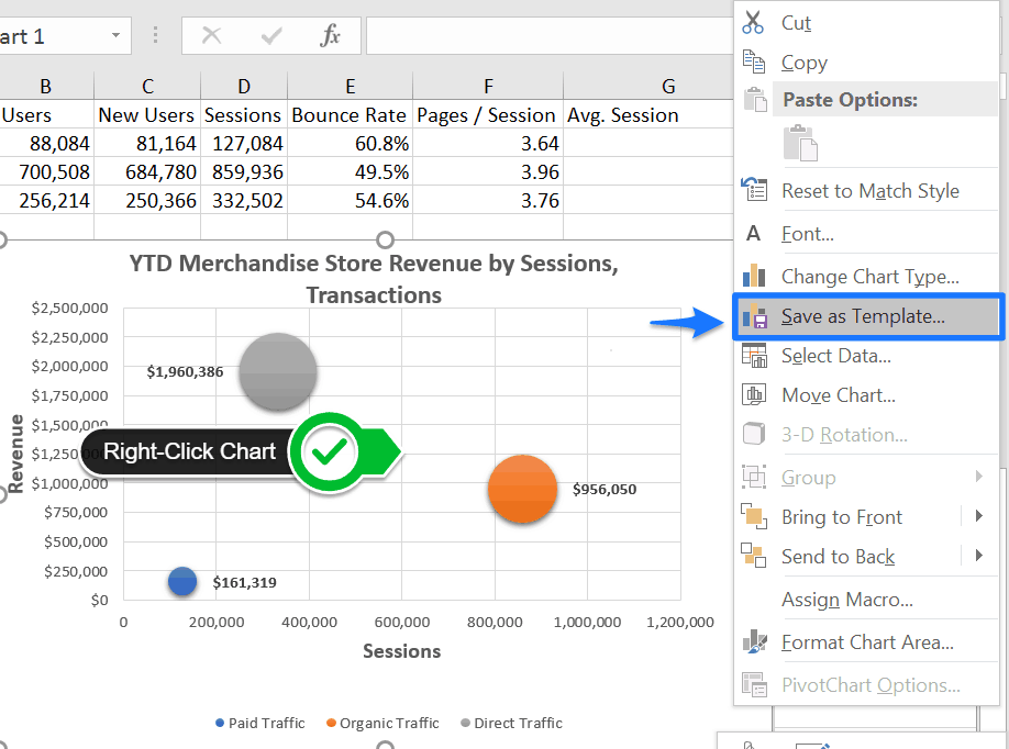 Bubble Chart Image Save as Template