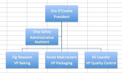 easy org charts excel filled out