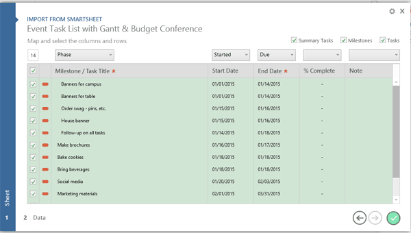 Office Timeline and Smartsheet